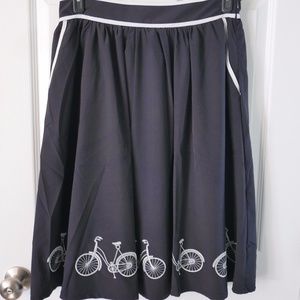 L Comme Toi Retro Black Bicycle Skirt
